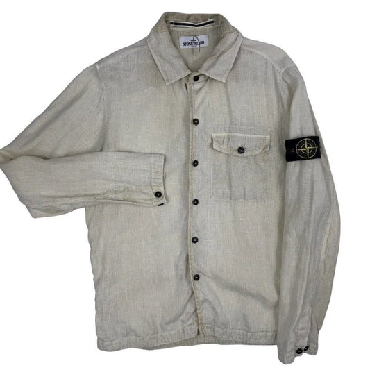 STONE ISLAND CAMISA MANGA LARGA DE LINO STONE ISLAND - talla M